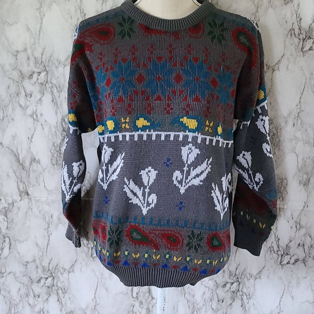 4 Vintage 80's Scenario Knits sweater size m…